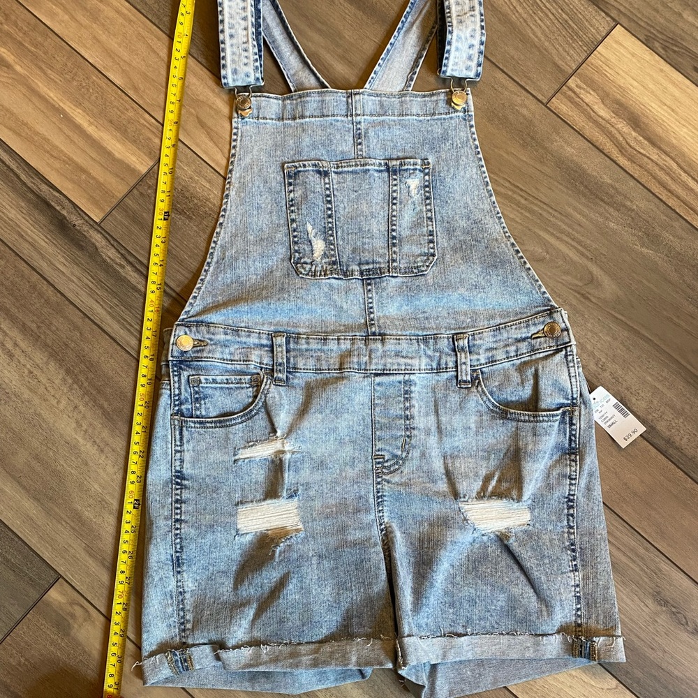 Maurices light wash bibs